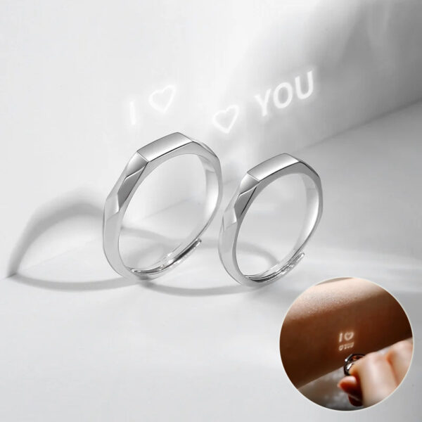 Buy S925 Sterling Silver Rings By Light Reflect Show Surprise Love Pattern Surface Hidden New Jewelry Romantic Party Gift Wedding Engagement - High-Quality & Affordable