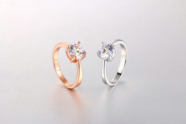 Buy Rose gold and zircon ring - High-Quality & Affordable