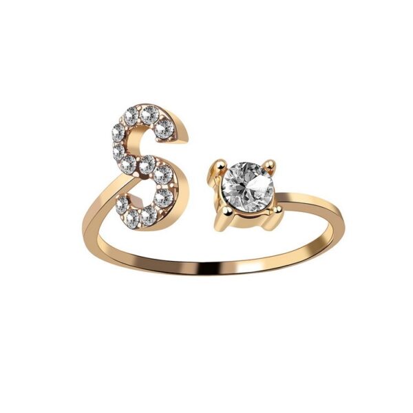 Buy New Design Adjustable 26 Initial Letter Ring Fashion Jewelry For Women Simple Elegant Jewelry - High-Quality & Affordable - Image 4
