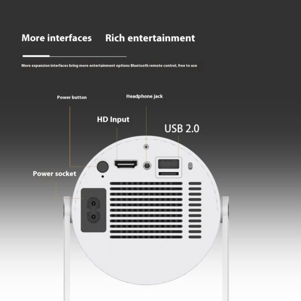 Buy Portable Projector Small Straight Projector For Home Use 180 Degrees Projection Angle Automatic Focus Home Video Projector - High-Quality & Affordable - Image 8