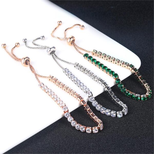 Buy Round Zircon Single Row Full Diamond Tennis Bracelet - High-Quality & Affordable - Image 10