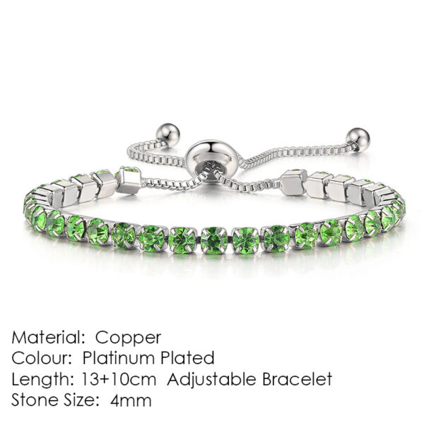 Buy Round Zircon Single Row Full Diamond Tennis Bracelet - High-Quality & Affordable - Image 5
