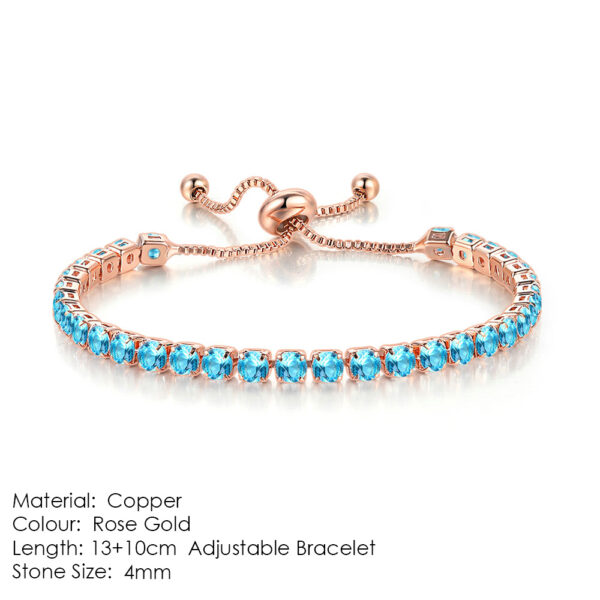 Buy Round Zircon Single Row Full Diamond Tennis Bracelet - High-Quality & Affordable - Image 4