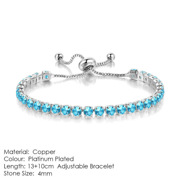 Buy Round Zircon Single Row Full Diamond Tennis Bracelet - High-Quality & Affordable - Image 9