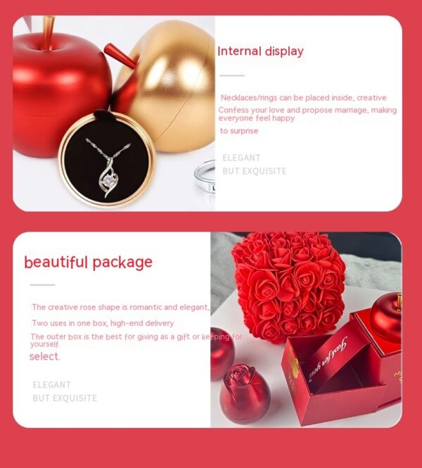 Buy Valentines Day Gift Soap Rose Gift Box Crystal Pendant Necklace Eternal Flower Jewelry Box Set Wedding Birthday Gift For Girlfriend - High-Quality & Affordable - Image 9