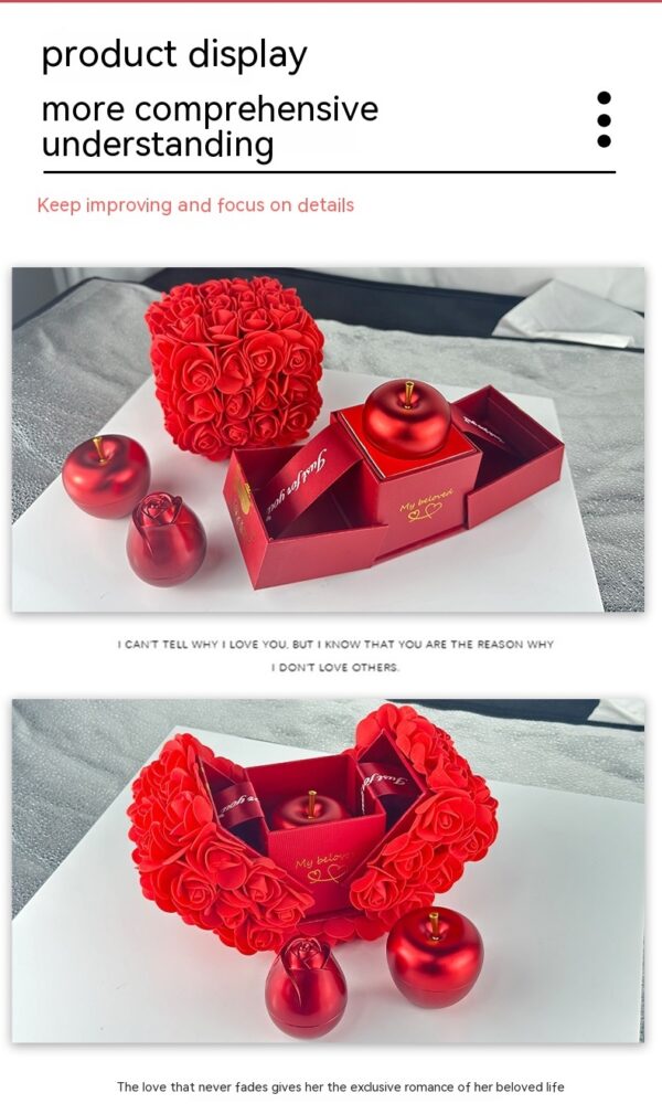 Buy Valentines Day Gift Soap Rose Gift Box Crystal Pendant Necklace Eternal Flower Jewelry Box Set Wedding Birthday Gift For Girlfriend - High-Quality & Affordable - Image 10