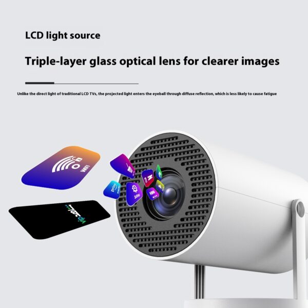 Buy Portable Projector Small Straight Projector For Home Use 180 Degrees Projection Angle Automatic Focus Home Video Projector - High-Quality & Affordable - Image 5