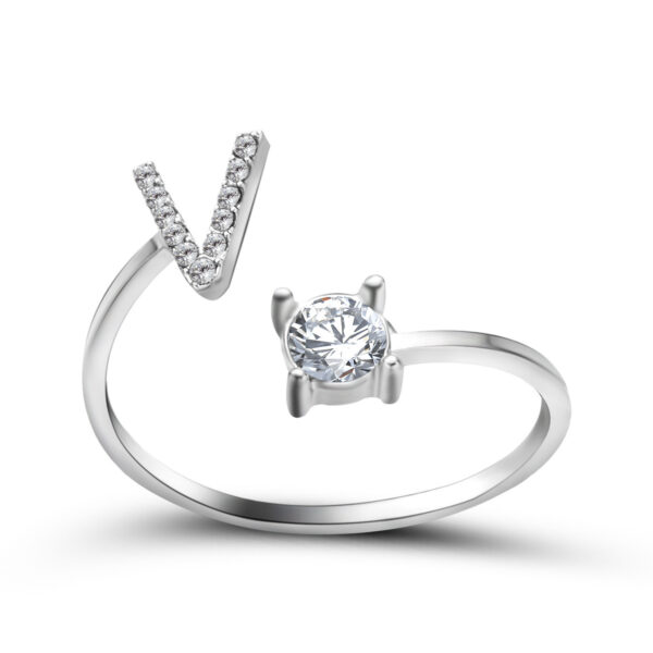 Buy New Design Adjustable 26 Initial Letter Ring Fashion Jewelry For Women Simple Elegant Jewelry - High-Quality & Affordable - Image 7
