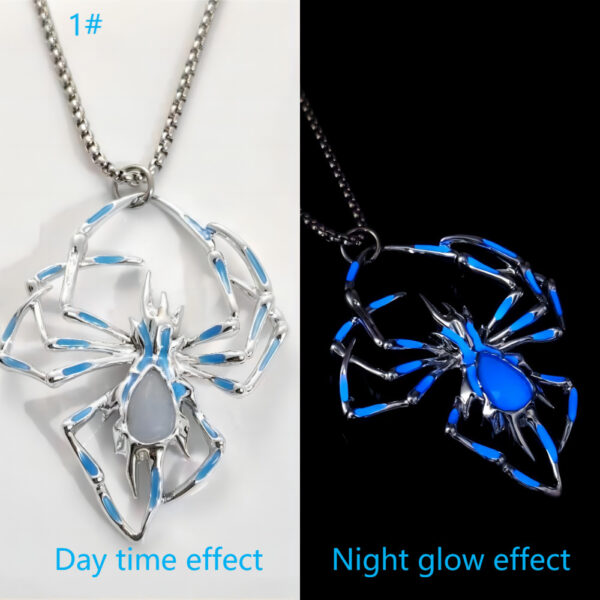 Buy Halloween Creative Stereo Luminous Spider Necklace Jewerly Glowing Night Fluorescence Antique Vintage Glow In The Dark For Men Women Gift Party Halloween Day Club - High-Quality & Affordable - Image 3