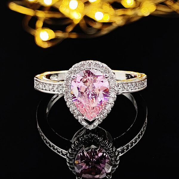 Buy Fashion Jewelry Luxury Multicolor Charm Cubic Zirconia Wedding Rings For Women T Shape Stone Party Jewelry Gifts - High-Quality & Affordable - Image 8
