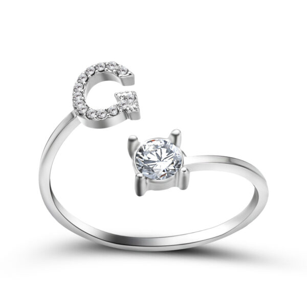 Buy New Design Adjustable 26 Initial Letter Ring Fashion Jewelry For Women Simple Elegant Jewelry - High-Quality & Affordable - Image 3