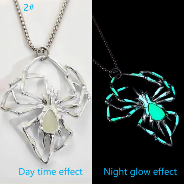 Buy Halloween Creative Stereo Luminous Spider Necklace Jewerly Glowing Night Fluorescence Antique Vintage Glow In The Dark For Men Women Gift Party Halloween Day Club - High-Quality & Affordable - Image 5