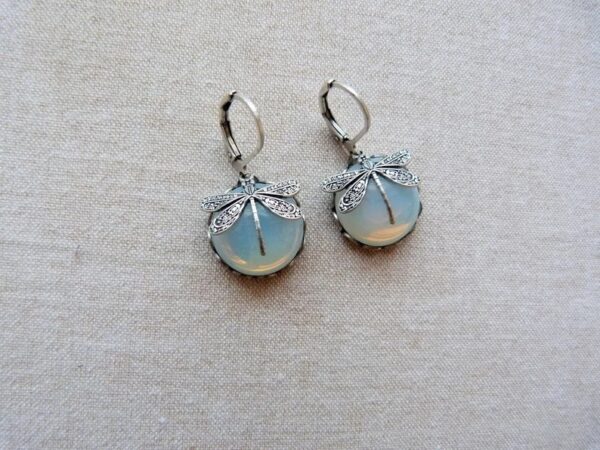 Buy Fashion Jewelry Women's Earrings Hanging Vintage Dragonfly Pendant Earring Boho Chakra Blue Moonstone Drop Earrings For Women Wedding Charm Ethnic Jewellery - High-Quality & Affordable - Image 6