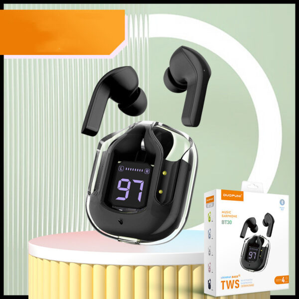 Buy New Mini Transparent Wireless Bluetooth Headset Digital Display ENC Noise Reduction True Wireless Sports Music - High-Quality & Affordable - Image 5