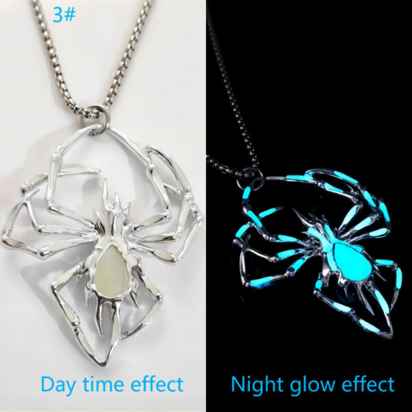 Buy Halloween Creative Stereo Luminous Spider Necklace Jewerly Glowing Night Fluorescence Antique Vintage Glow In The Dark For Men Women Gift Party Halloween Day Club - High-Quality & Affordable - Image 10