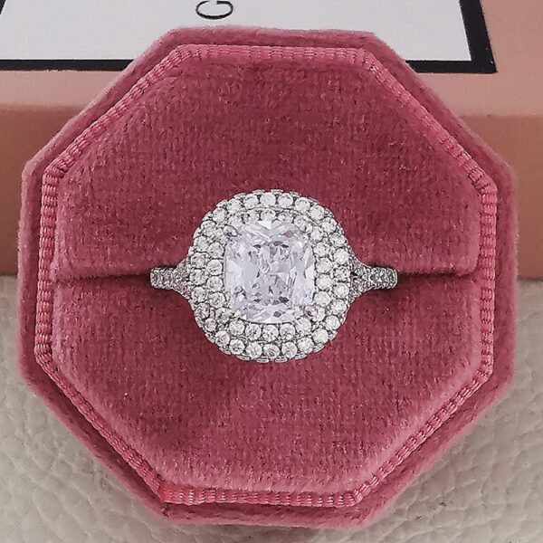 Buy Fashion Jewelry Luxury Multicolor Charm Cubic Zirconia Wedding Rings For Women T Shape Stone Party Jewelry Gifts - High-Quality & Affordable - Image 3