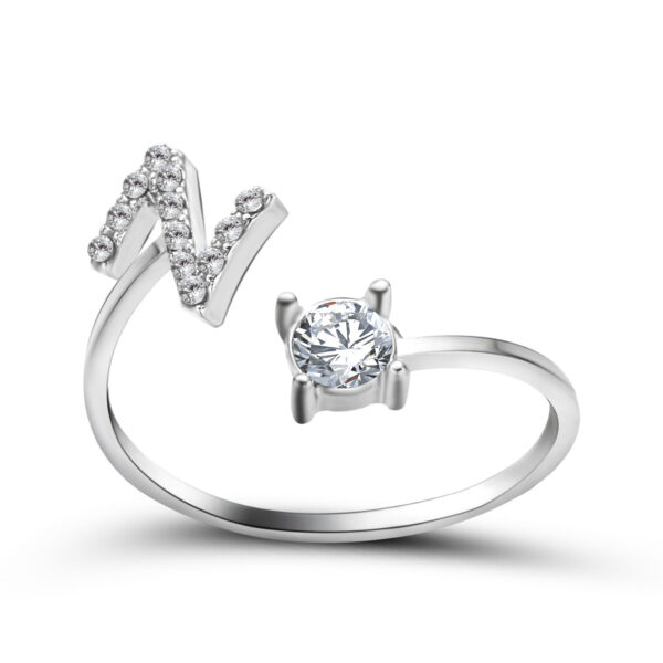 Buy New Design Adjustable 26 Initial Letter Ring Fashion Jewelry For Women Simple Elegant Jewelry - High-Quality & Affordable - Image 8