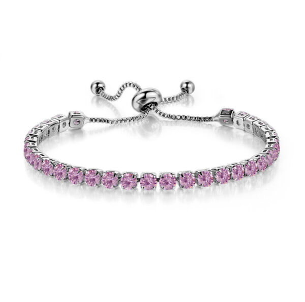 Buy Round Zircon Single Row Full Diamond Tennis Bracelet - High-Quality & Affordable - Image 3