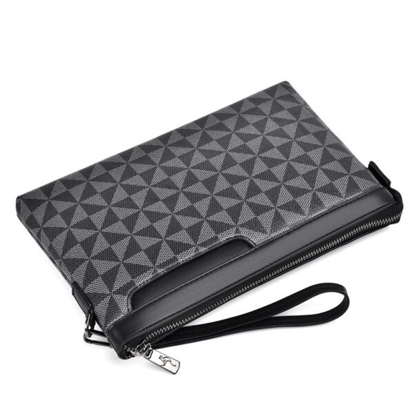 Buy Men's Plaid Leather Portable Envelope Fashion Youth Wallet - High-Quality & Affordable - Image 3