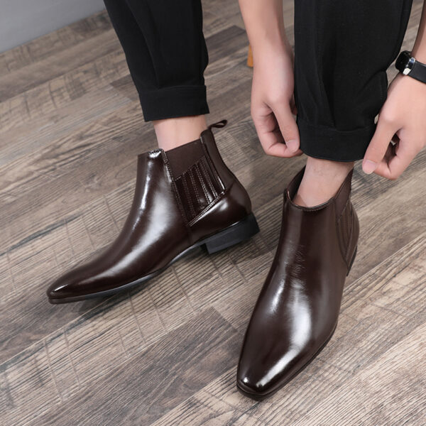 Buy Men's Pointed Toe Simple High-top Martin Boots - High-Quality & Affordable
