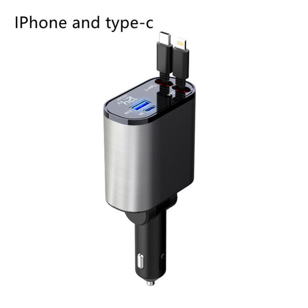 Buy Metal Car Charger 100W Super Fast Charging Car Cigarette Lighter USB And TYPE-C Adapter - High-Quality & Affordable - Image 3