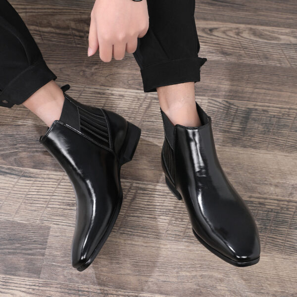 Buy Men's Pointed Toe Simple High-top Martin Boots - High-Quality & Affordable - Image 3