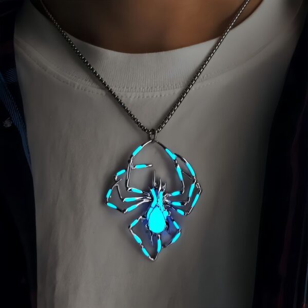 Buy Halloween Creative Stereo Luminous Spider Necklace Jewerly Glowing Night Fluorescence Antique Vintage Glow In The Dark For Men Women Gift Party Halloween Day Club - High-Quality & Affordable - Image 2