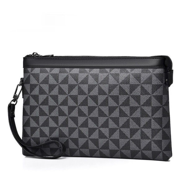 Buy Men's Plaid Leather Portable Envelope Fashion Youth Wallet - High-Quality & Affordable - Image 2