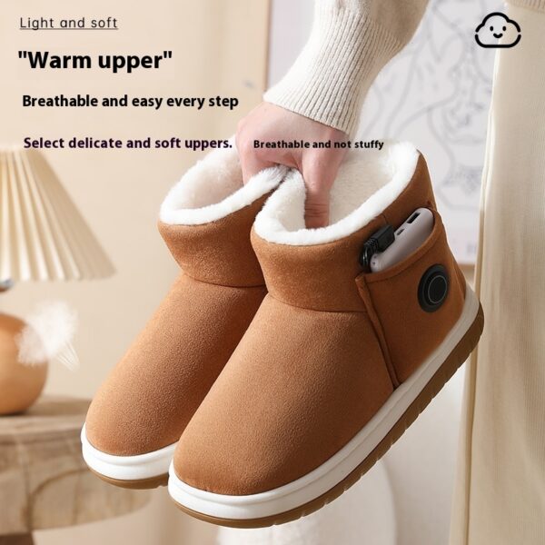 Buy Electric Heating Shoes Rechargeable Foot Warmer Artifact Heating Home Shoes Winter Warm Temperature Regulating Cotton Shoes - High-Quality & Affordable - Image 7