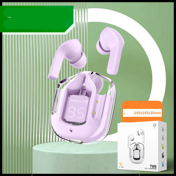 Buy New Mini Transparent Wireless Bluetooth Headset Digital Display ENC Noise Reduction True Wireless Sports Music - High-Quality & Affordable - Image 3