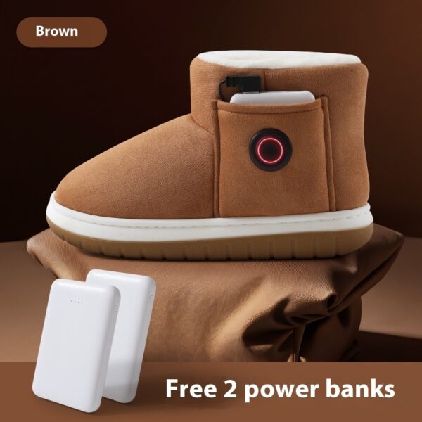 Buy Electric Heating Shoes Rechargeable Foot Warmer Artifact Heating Home Shoes Winter Warm Temperature Regulating Cotton Shoes - High-Quality & Affordable - Image 4