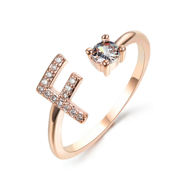 Buy New Design Adjustable 26 Initial Letter Ring Fashion Jewelry For Women Simple Elegant Jewelry - High-Quality & Affordable - Image 9