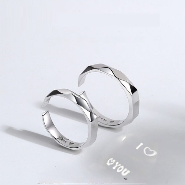 Buy S925 Sterling Silver Rings By Light Reflect Show Surprise Love Pattern Surface Hidden New Jewelry Romantic Party Gift Wedding Engagement - High-Quality & Affordable - Image 2