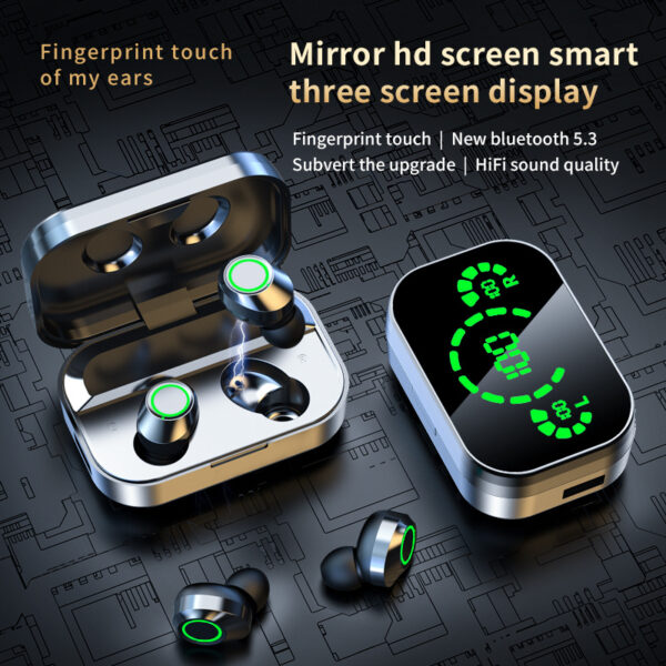 Buy YD03 Wireless Bluetooth-compatible Headset TWS Large Screen Smart Digital Display In Ear Breathing Light - High-Quality & Affordable