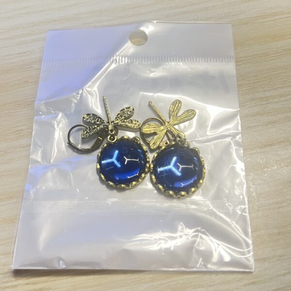 Buy Fashion Jewelry Women's Earrings Hanging Vintage Dragonfly Pendant Earring Boho Chakra Blue Moonstone Drop Earrings For Women Wedding Charm Ethnic Jewellery - High-Quality & Affordable - Image 5