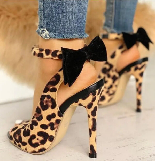 Buy Summer Plus Size Sexy Stiletto Heel Sweet Bow Peep Toe Suede Sandals - High-Quality & Affordable