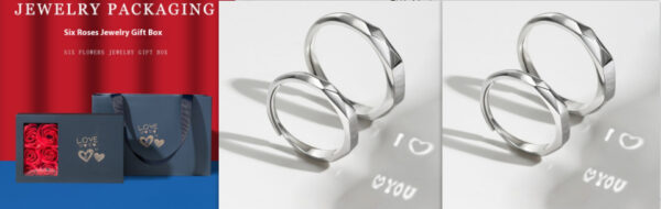 Buy S925 Sterling Silver Rings By Light Reflect Show Surprise Love Pattern Surface Hidden New Jewelry Romantic Party Gift Wedding Engagement - High-Quality & Affordable - Image 4