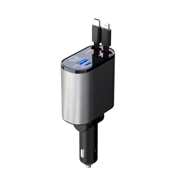 Buy Metal Car Charger 100W Super Fast Charging Car Cigarette Lighter USB And TYPE-C Adapter - High-Quality & Affordable - Image 4