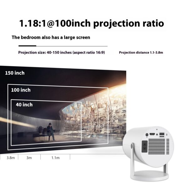 Buy Portable Projector Small Straight Projector For Home Use 180 Degrees Projection Angle Automatic Focus Home Video Projector - High-Quality & Affordable - Image 4