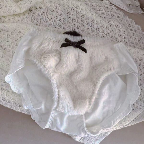 Plush Panda Cartoon Comfortable Wireless Bra Set - Image 5