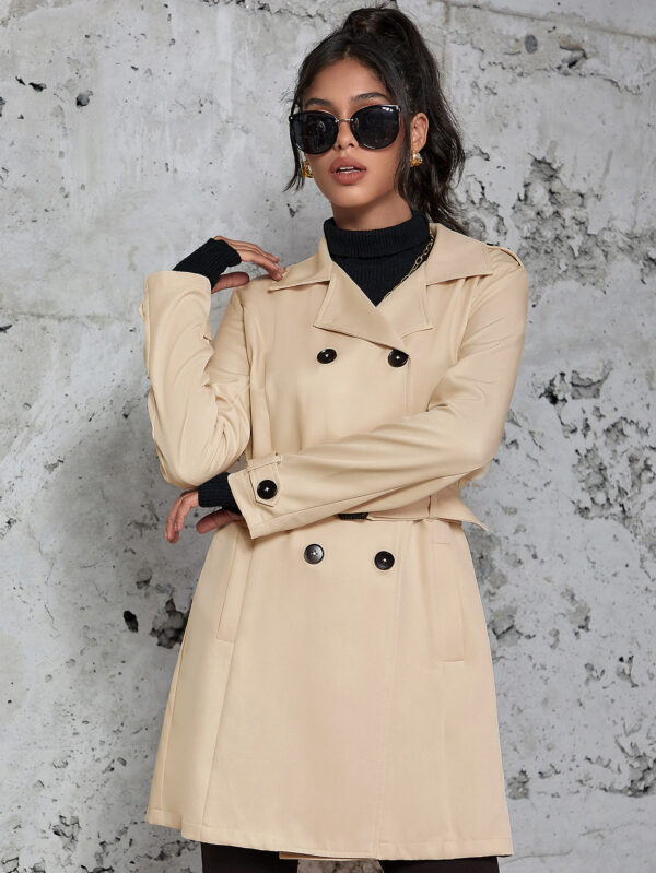 Buy Women's Mid-length Trench Coat British Style Coat - High-Quality & Affordable - Image 3
