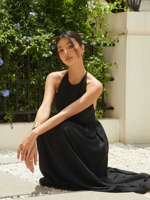 Buy Holder Without Back Dress Black Slimming Dress - Image 6