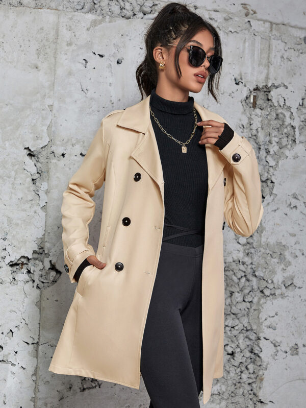 Buy Women's Mid-length Trench Coat British Style Coat - High-Quality & Affordable - Image 6
