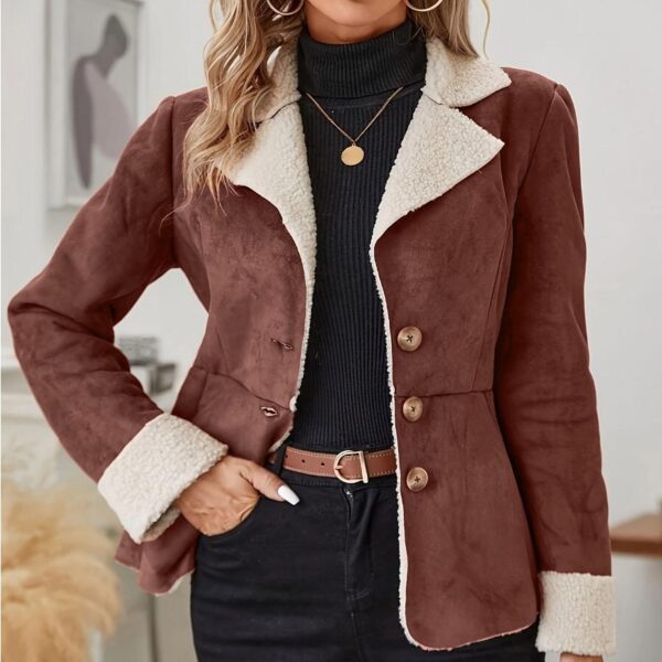Buy Cold-proof Warm Leather And Velvet Integrated Turn-down Collar Coat - High-Quality & Affordable