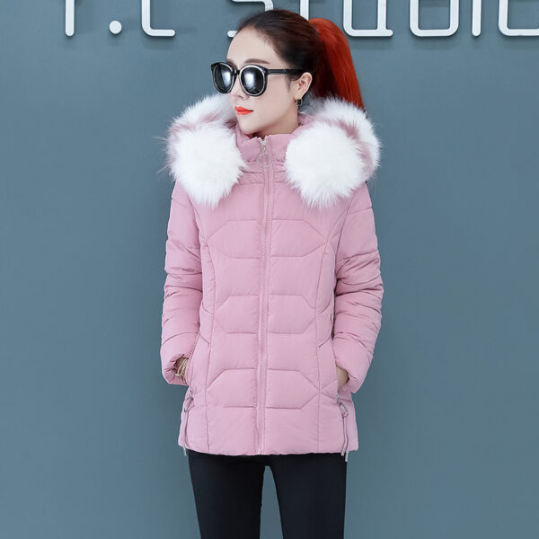 Buy Women's Short Detachable Large Fur Collar Cotton Coat - High-Quality & Affordable - Image 5
