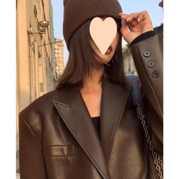 Buy Spring And Autumn Suit Women's Leather Coat - High-Quality & Affordable - Image 3