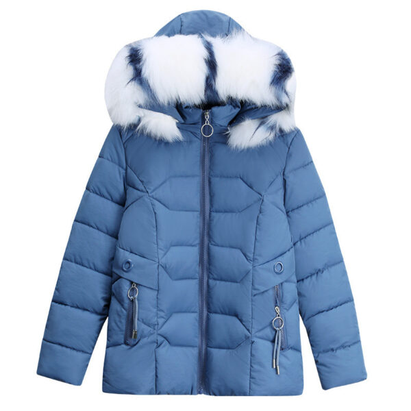 Buy Women's Short Detachable Large Fur Collar Cotton Coat - High-Quality & Affordable - Image 4