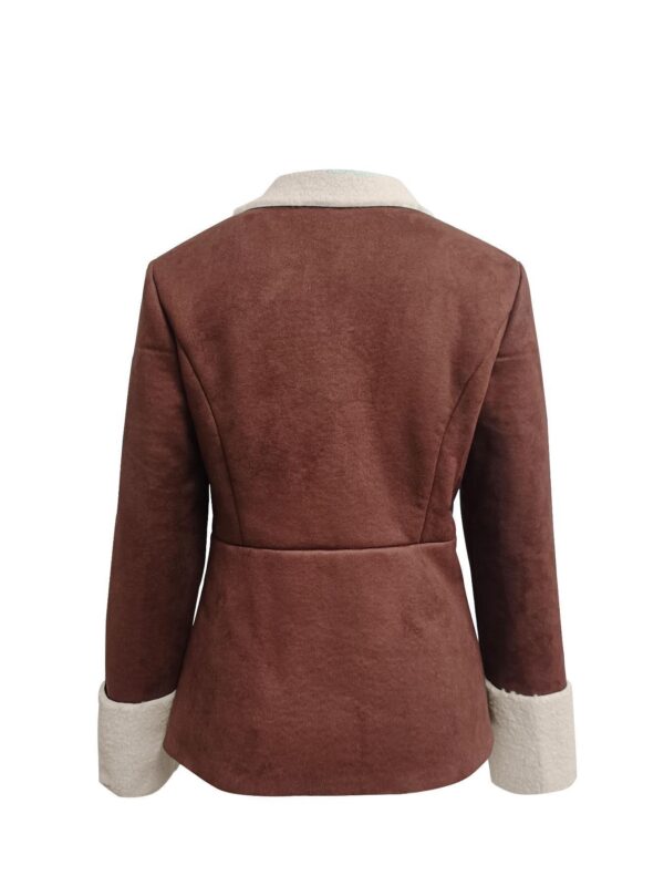 Buy Cold-proof Warm Leather And Velvet Integrated Turn-down Collar Coat - High-Quality & Affordable - Image 3
