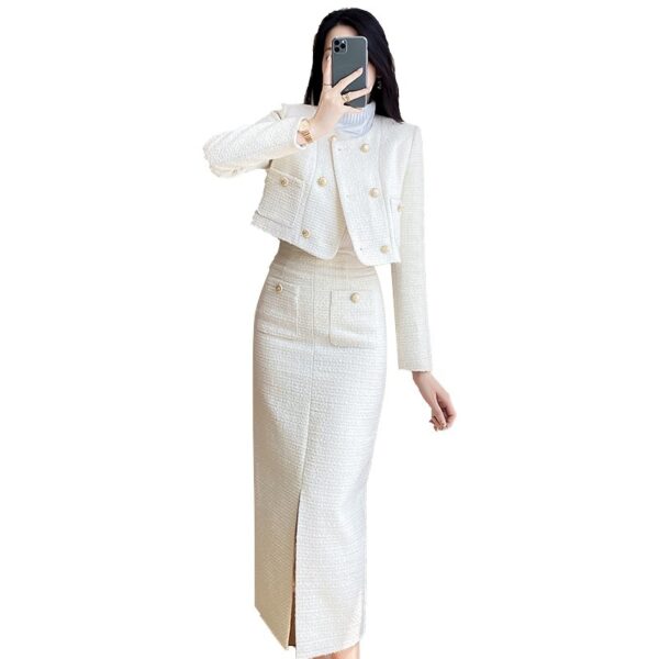 Buy Women's Fashion Woolen Skirt Two-piece Set - High-Quality & Affordable - Image 3